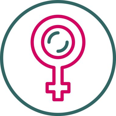 Kadın Cinsiyet Sembol Vektörü Simgesi Tasarımı