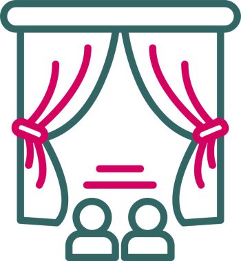 Tiyatro Vektörü Simgesi Tasarımı