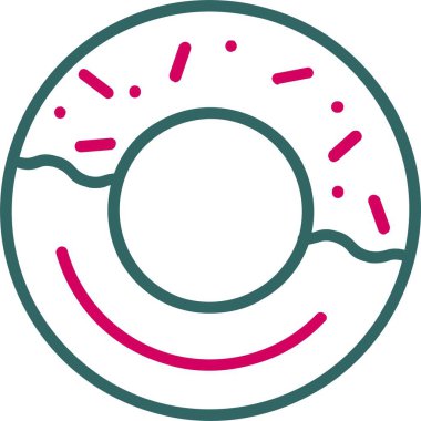 Donut Vektör Simgesi Tasarımı