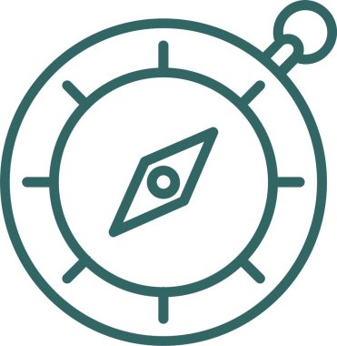 Navigation Compass Vector Icon Design