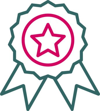 Kaliteli Rozet Vektör Simgesi Tasarımı