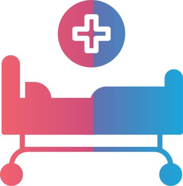 Hospital Bed Vector Icon Design