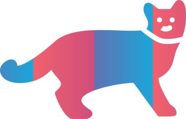 Kedi Vektörü Simgesi Tasarımı