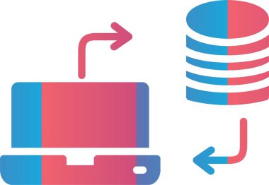Veri Depolama Vektörü Simgesi Tasarımı