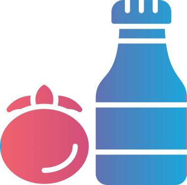 Domates Sosu Vektör Simgesi Tasarımı