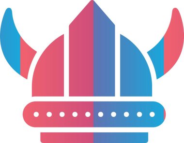 Viking Helmet Vector Icon Design
