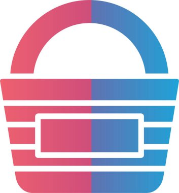 Picnic Basket Vector Icon Design
