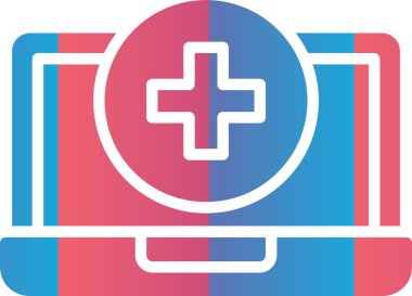 Çevrimiçi Tıbbi Sigorta Vektör Simgesi Tasarımı