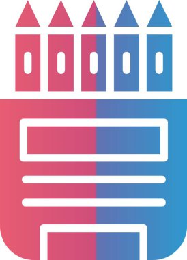 Renk Kalemleri Vektör Simgesi Tasarımı