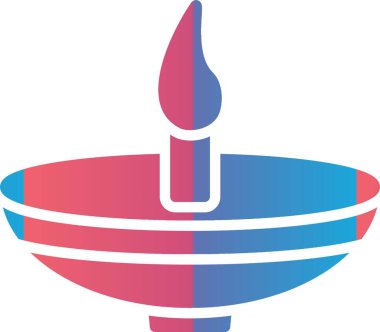 Oil Lamp Vector Icon Design