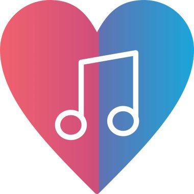 Favori Müzik Vektörü Simgesi Tasarımı