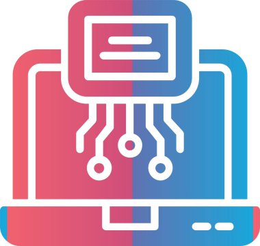 Dijital Vektör Satırı Vektör Simgesi Tasarımı