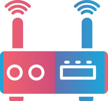 Wireless Router Vector Icon Design