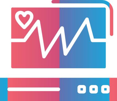 ECG Monitor Vector Icon Design