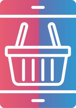 Çevrimiçi Shoping Vektör Simgesi Tasarımı