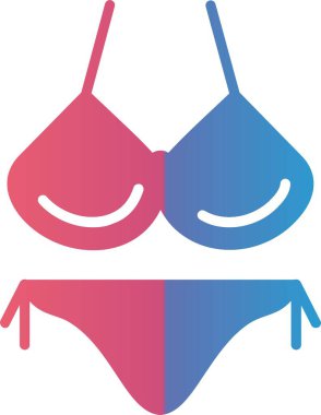 Bikini Vektör Simgesi Tasarımı
