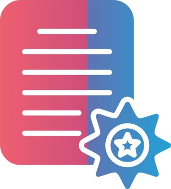 Certificate Vector Icon Design