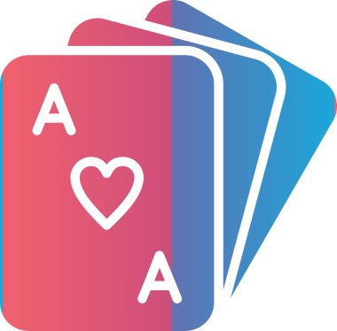 Poker Oyunu Vektör Simgesi Tasarımı