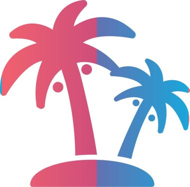 Coconut Tree Vector Icon Design