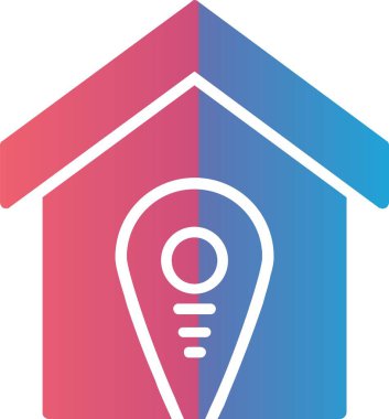 Accomodation Pin Point Vector Icon Design