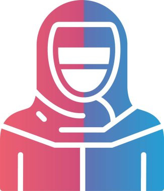 Müslüman kadın Vektör Simgesi Tasarımı