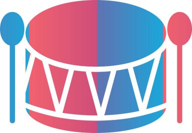 Davul Kit Vektör Simgesi Tasarımı