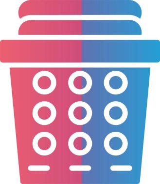 Laundry Basket Vector Icon Design