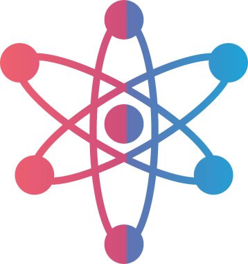 Moleküller Vektör Simgesi Tasarımı