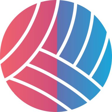 Voleybol Vektör Simgesi Tasarımı