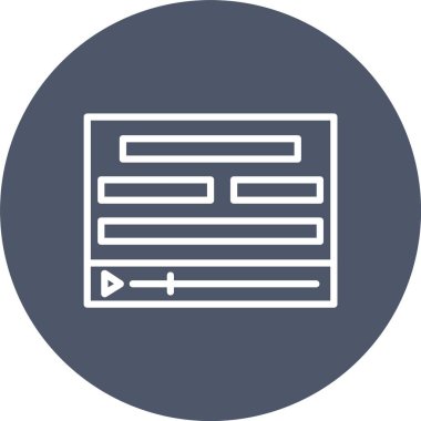 Altyazı Vektörü Simgesi Tasarımı