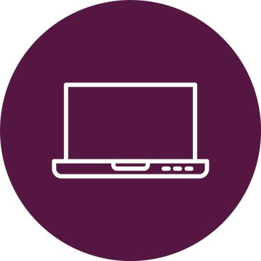 Laptop Ekran Vektörü Simgesi Tasarımı