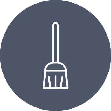 Uçan Süpürge Vektör Simgesi Tasarımı