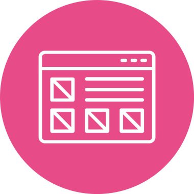 Wireframe Vector Icon Design