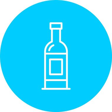 Wine Bottle Vector Icon Design