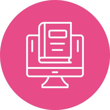 E Öğrenme Vektörü Vektör Simgesi Tasarımı