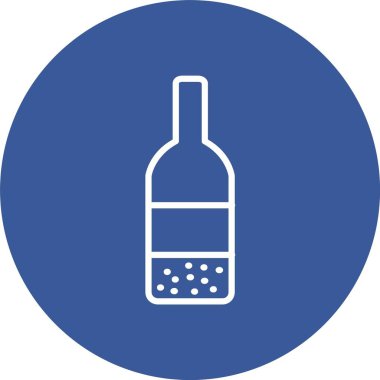 Wine Bottle Vector Icon Design
