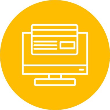 Çevrimiçi Ödeme Vektörü Simgesi Tasarımı