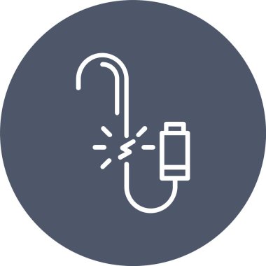 Broken Wire Vector Icon Design
