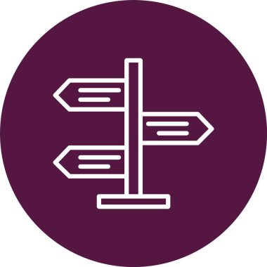 Sokak İşareti Vektör Simgesi Tasarımı