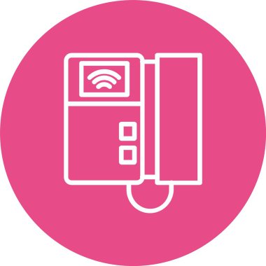 Video Door Phone Vector Icon Design