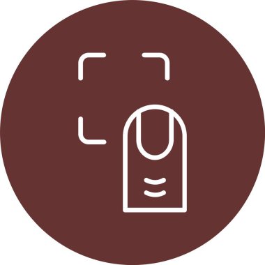 Kimlik Vektör Satırı Vektör Simgesi Tasarımı 'na dokun