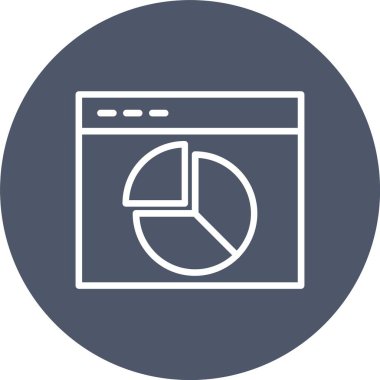 Pie Cart Vector Icon Design