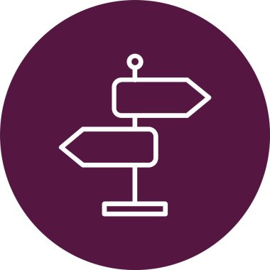 Signpost Vector Icon Design