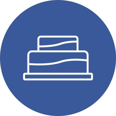 Düğün Pastası Vektörü Simgesi Tasarımı