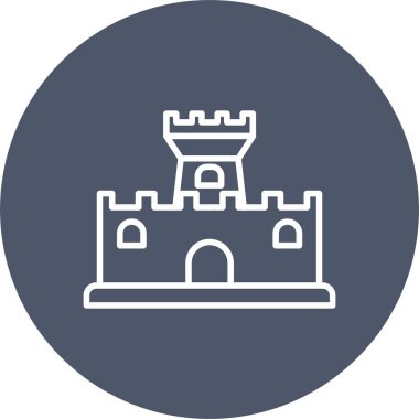 Sand Castle Vector Icon Design