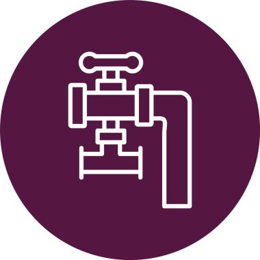 Boru Hattı Vektör Simgesi Tasarımı