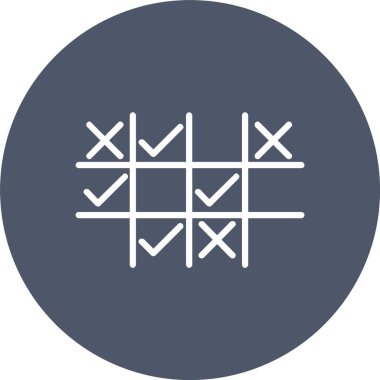Tic Tac Toe Vektör Simgesi Tasarımı
