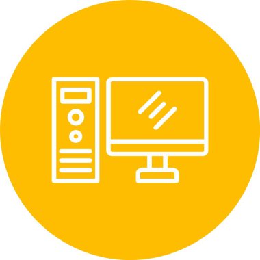 Desktop Computer Vector Icon Design