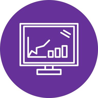 İstatistiksel Grafik Vektörü Simgesi Tasarımı