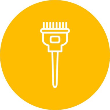 Saç Rengi Fırça Vektörü Simgesi Tasarımı